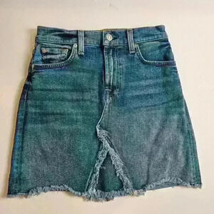 7 For All Mankind Luxe Vintage  Denim Skirt Size 24